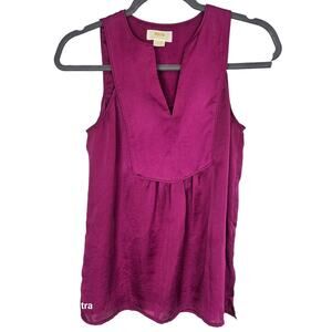 Maeve Top Anthropologie Top Sleeveless Blouse V-Neck Top Women 00 Pink Casual